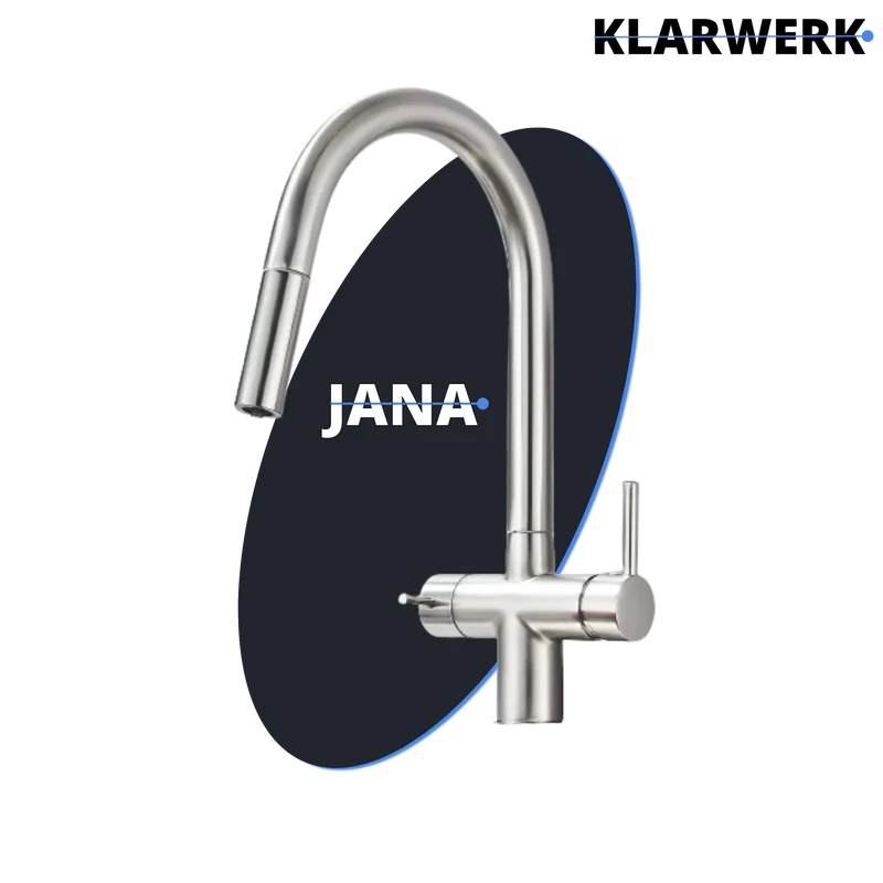 Ausziehbare 3 Wege Küchenarmatur "Jana" - Silber (gebürstet)