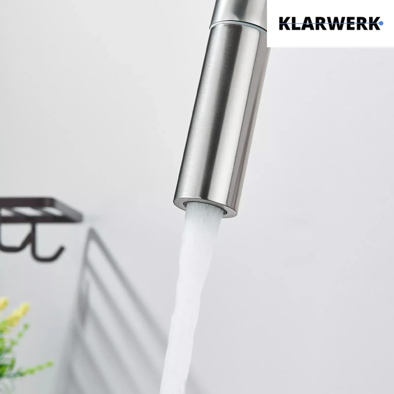 Ausziehbare 3 Wege Küchenarmatur "Jana" - Silber (gebürstet)