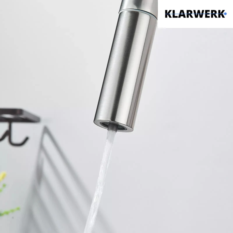 Ausziehbare 3 Wege Küchenarmatur "Jana" - Silber (gebürstet)