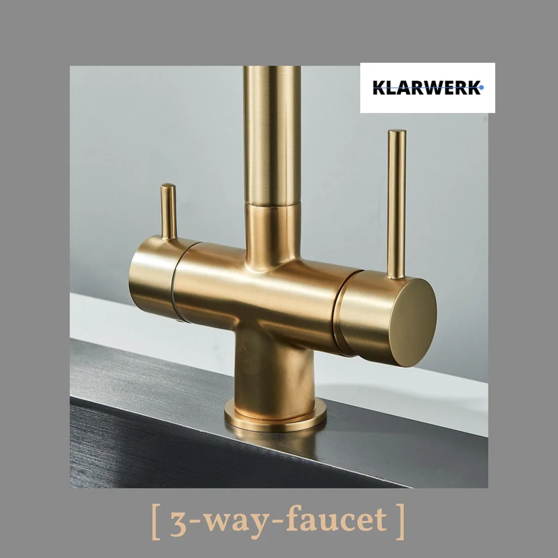 Flex 3-Wege Küchenarmatur "LANA" - Gold gebürstet