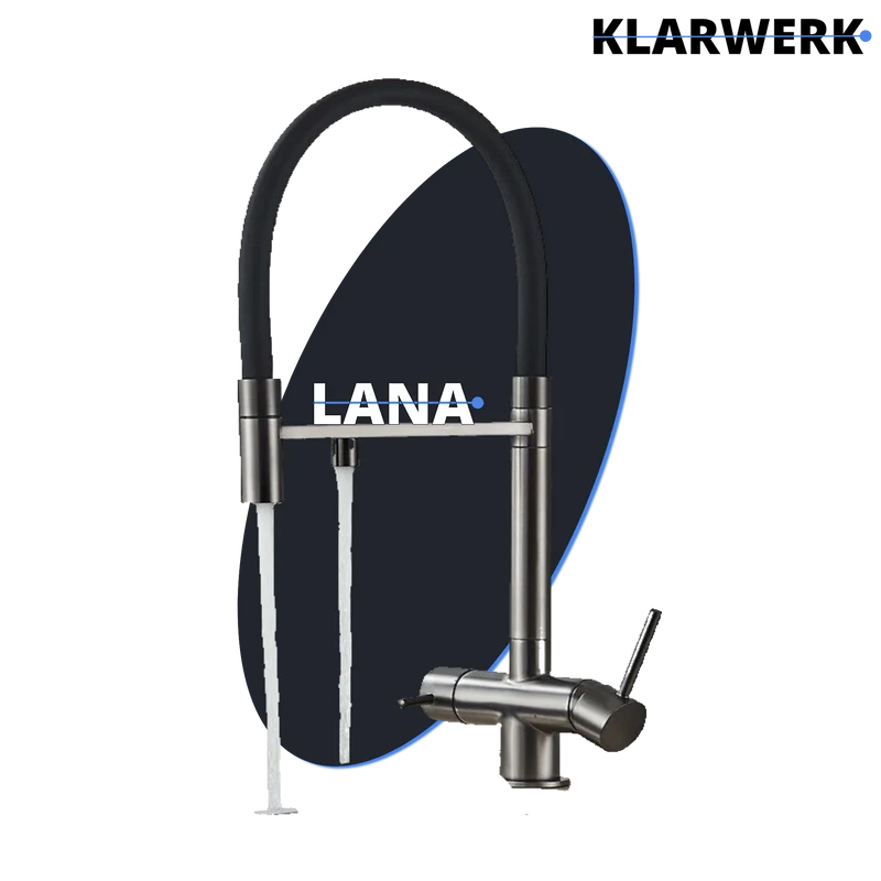 Flex 3-Wege Küchenarmatur "LANA" - Titangrau
