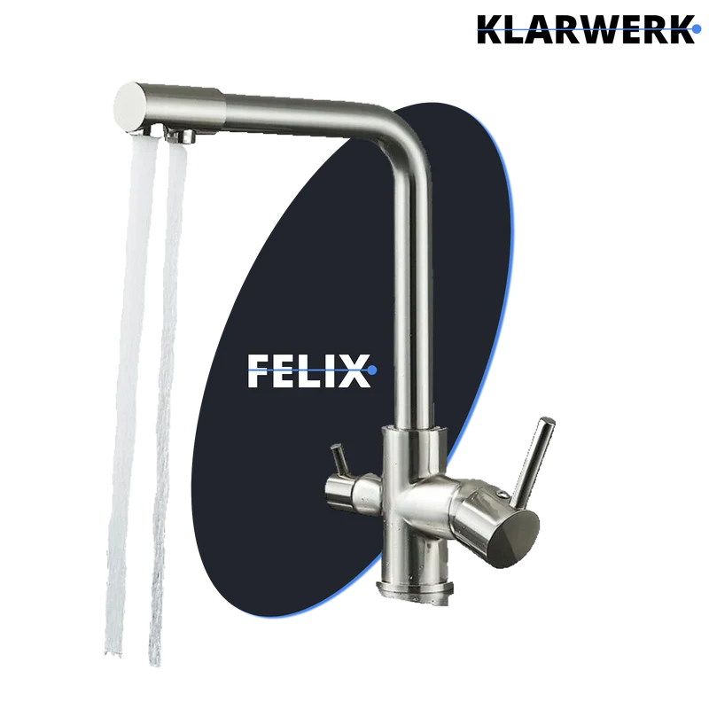 3 Wege Küchenarmatur "Felix" - Silber (gebürstet)