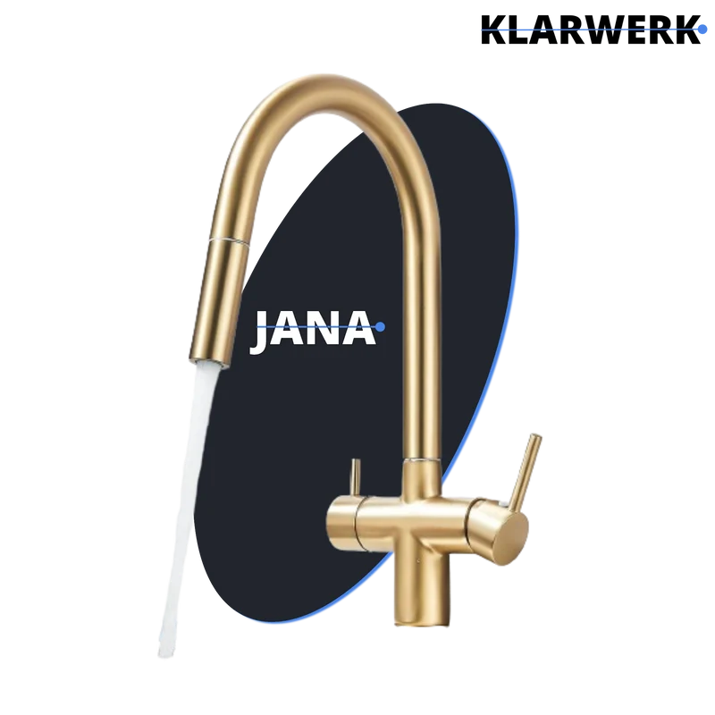 Ausziehbare 3 Wege Küchenarmatur "Jana" - Gold