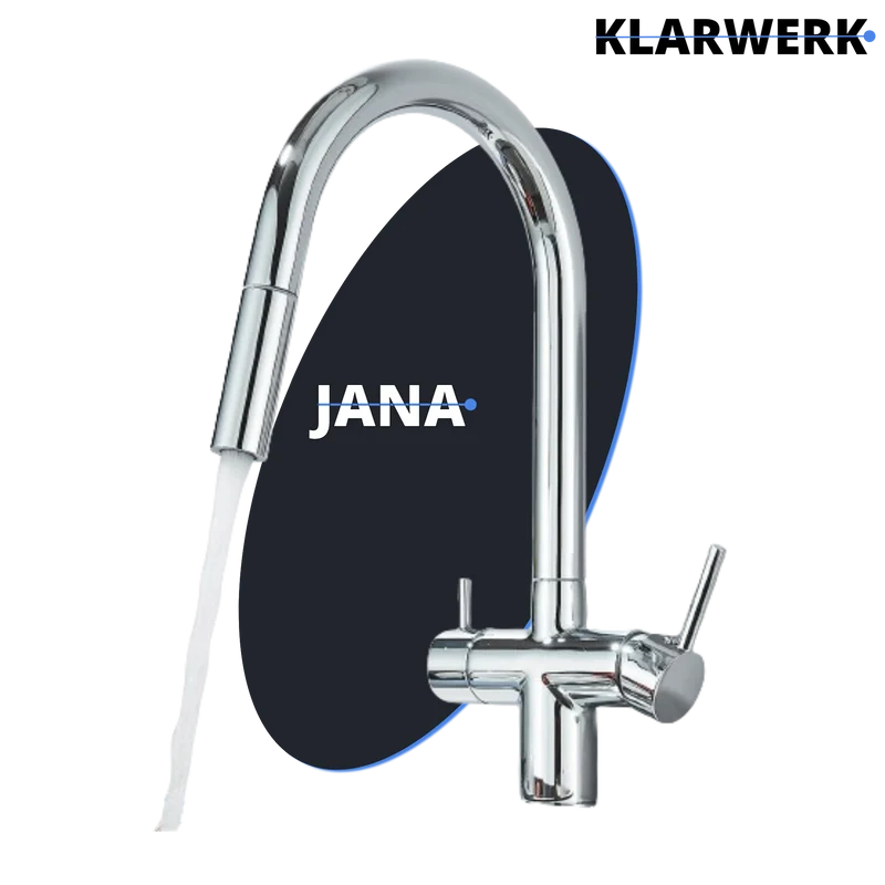 Ausziehbare 3 Wege Küchenarmatur "Jana" - Chrom
