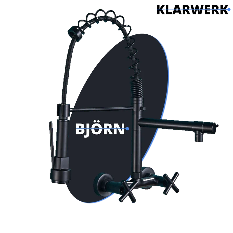 Gastronomie Wandarmatur "Björn" - Schwarz matt