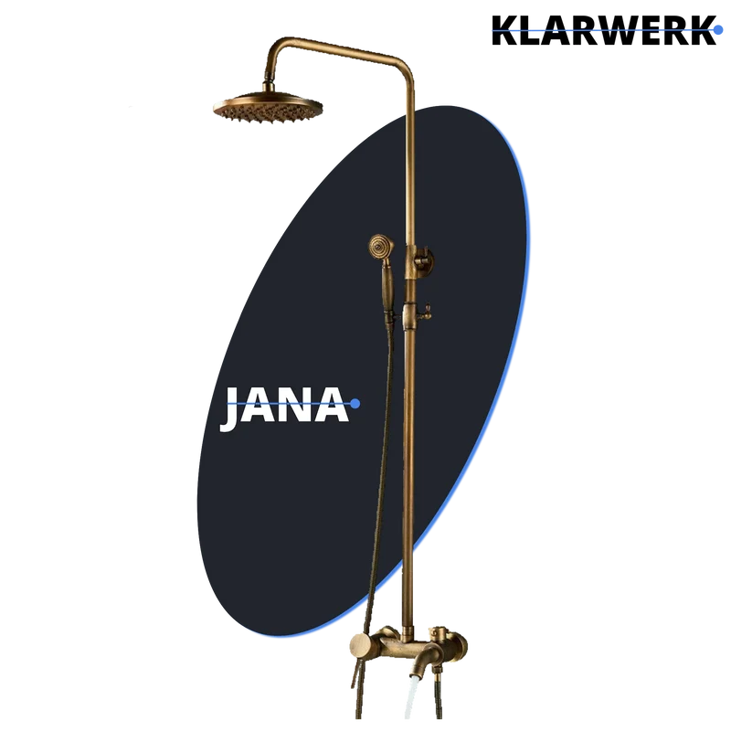 Regendusche Duscharmatur Set "Jana" - Vintage Messing