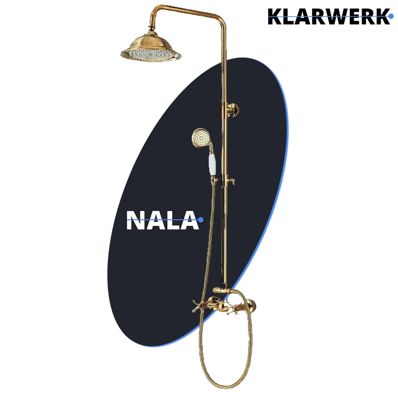 Vintage Duscharmatur Set "Nala" - Gold glänzend