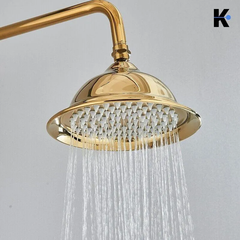 Vintage Duscharmatur Set "Nala" - Gold glänzend