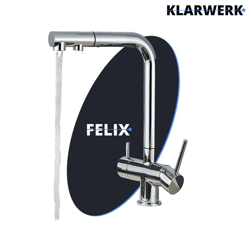 Ausziehbare 3 Wege Küchenarmatur "Felix" - Chrom
