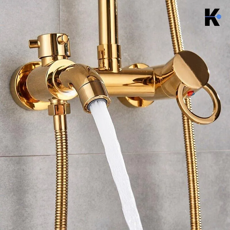 Regendusche Duscharmatur Set "Jana" - Gold