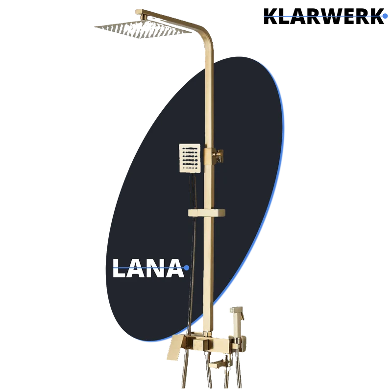 Regendusche Duscharmatur Set "Lana" - Gold