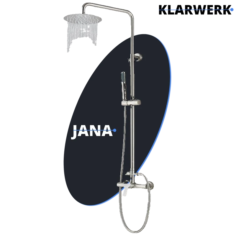 Regendusche Duscharmatur Set "Jana" - Chrom/Silber