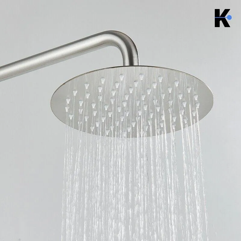 Regendusche Duscharmatur Set "Jana" - Chrom/Silber