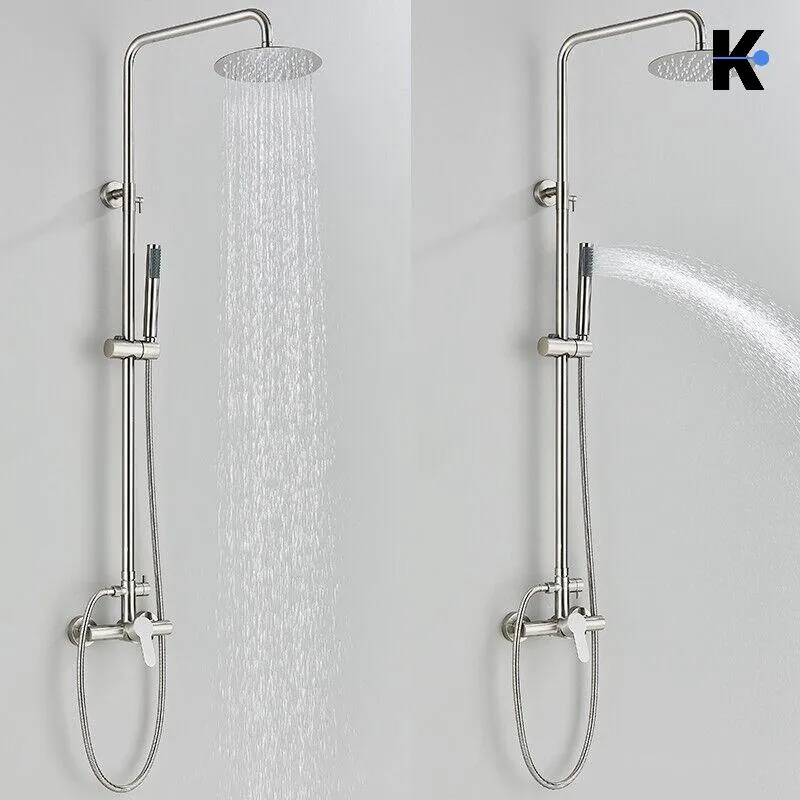 Regendusche Duscharmatur Set "Jana" - Chrom/Silber