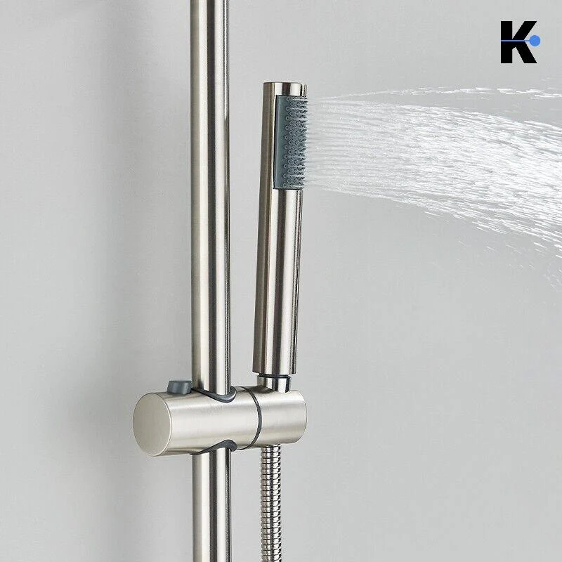Regendusche Duscharmatur Set "Jana" - Chrom/Silber