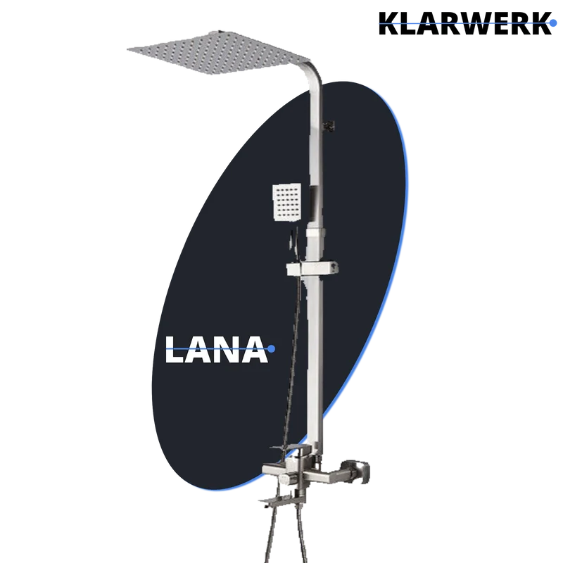Regendusche Duscharmatur Set "Lana" - Chrom/Silber