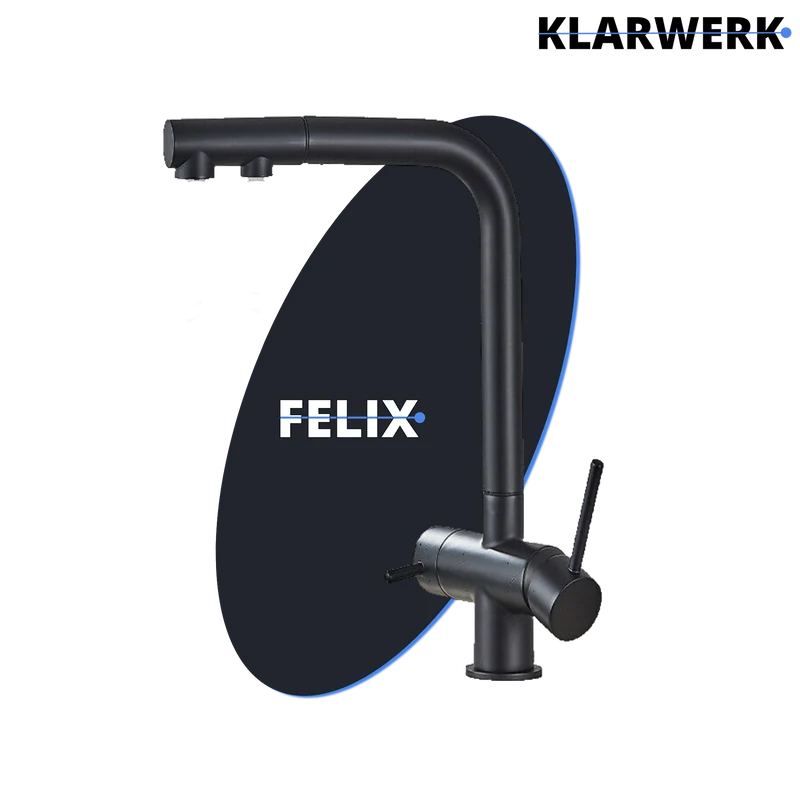 Ausziehbare 3 Wege Küchenarmatur "Felix" - Schwarz
