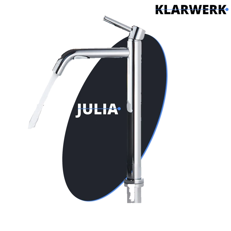 Hohe Badarmatur "Jullia" - Chrom/Silber
