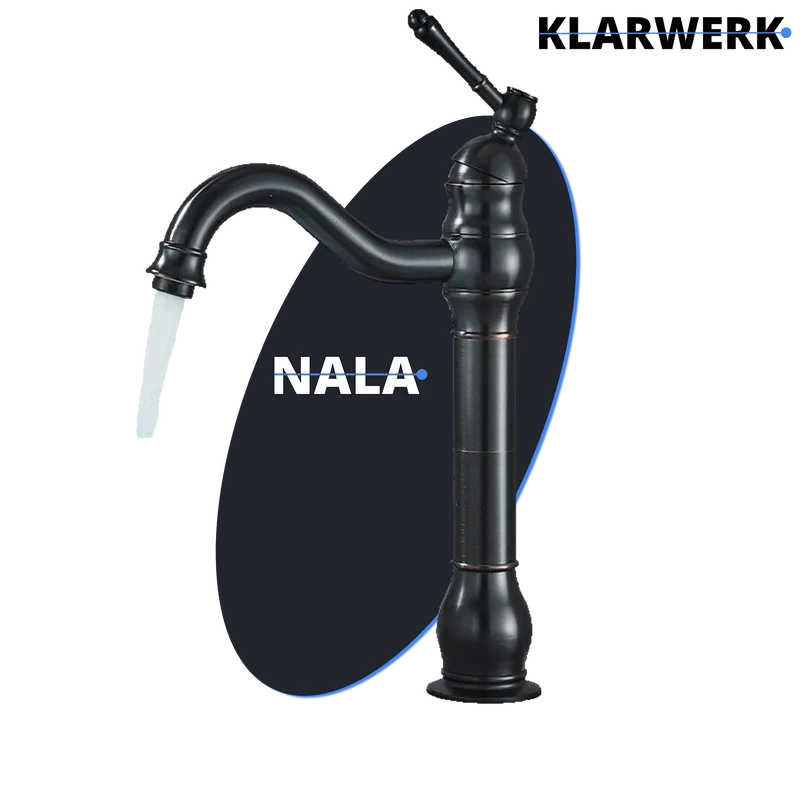 Hohe Retro-Badarmatur "Nala" - Schwarz