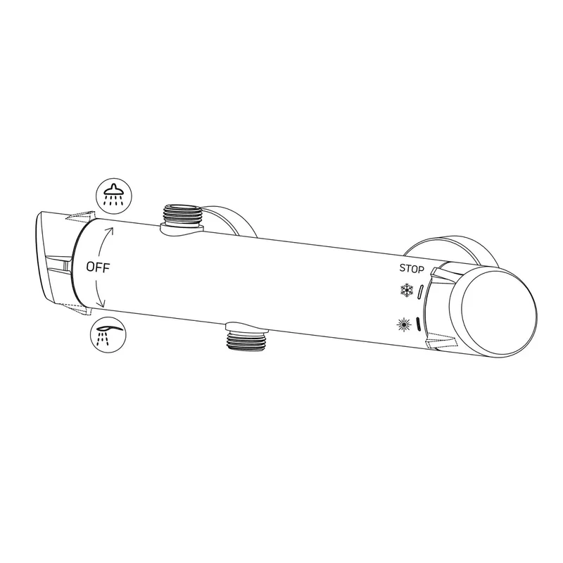 DEANTE Arnika Duschsystem mit Regenbrause // Chrom // NAC-01QK