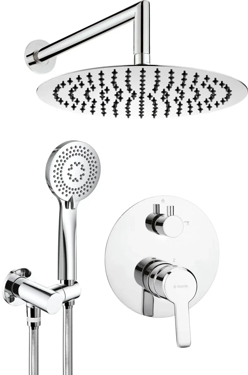 DEANTE Arnika Unterputz-Duschset mit Handbrause // Chrom // NAC-09QP