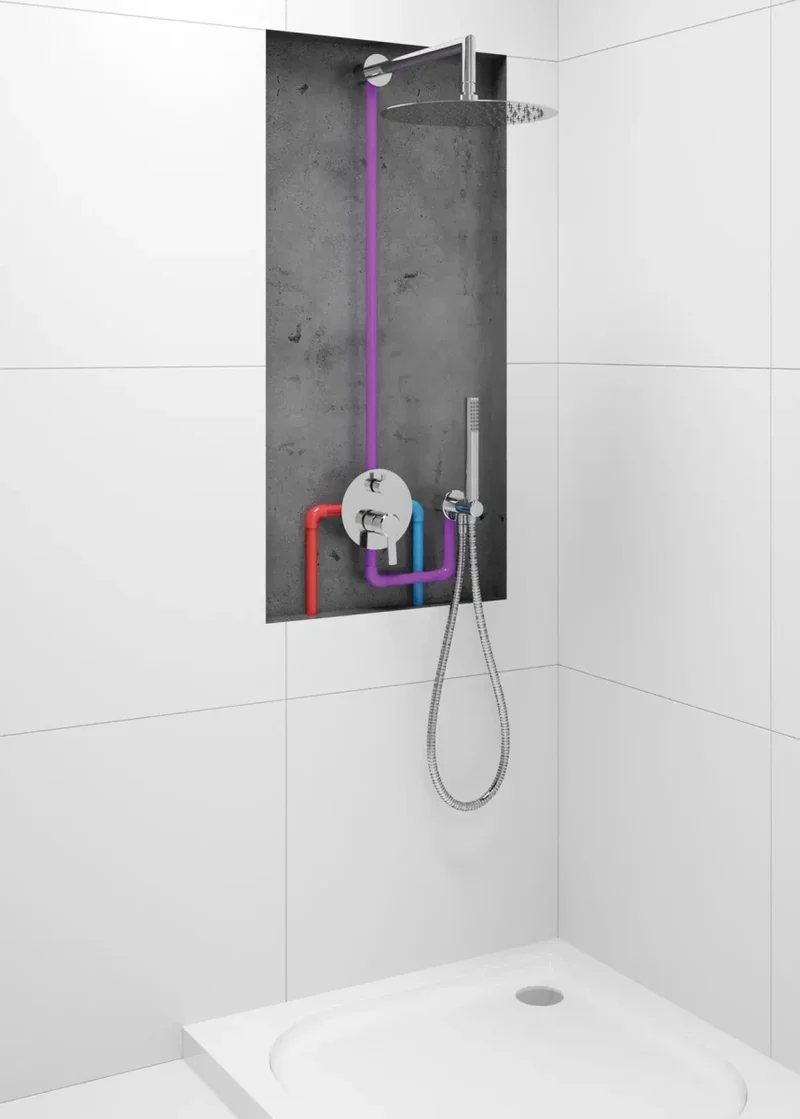 DEANTE Arnika Unterputz-Duschset mit Handbrause // Chrom // NAC-09QP
