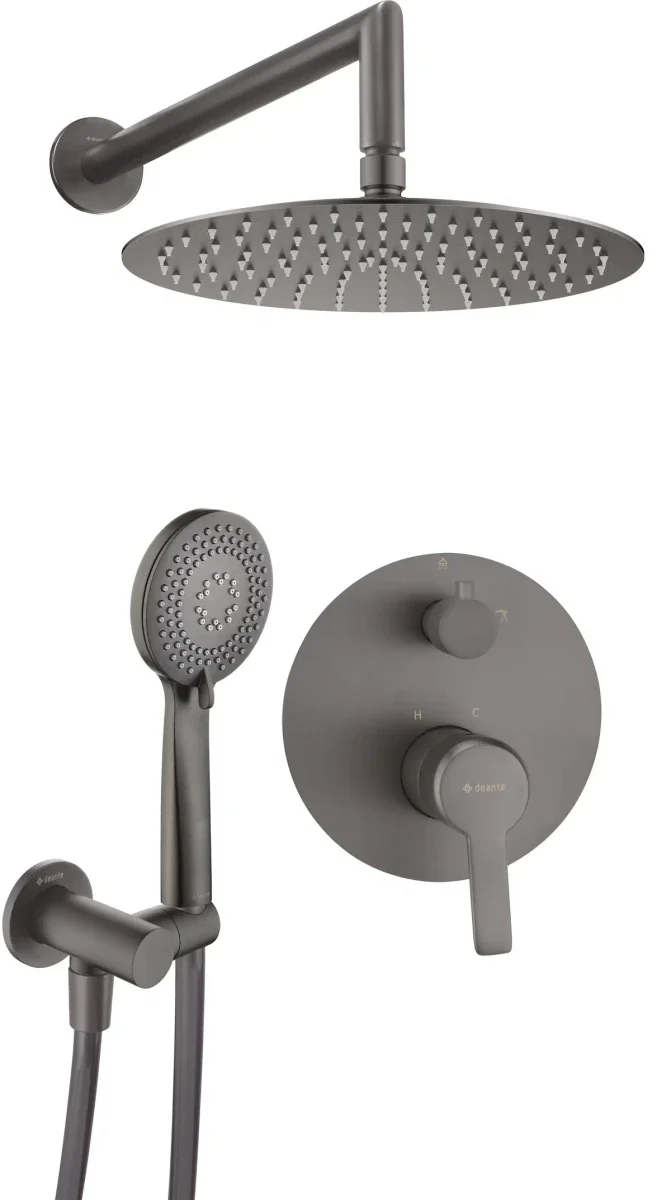 DEANTE Arnika Unterputz-Duschset mit Handbrause // Titanium // NAC-D9QP
