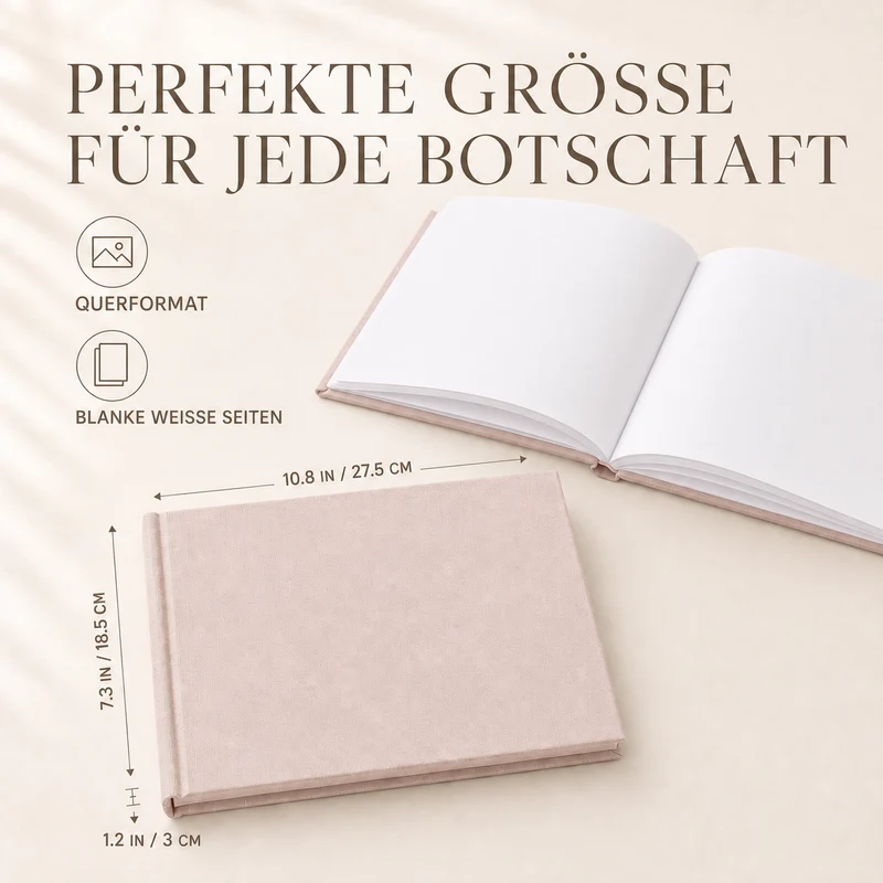 Gästebuch Classic mit Prägung, Format 24.3x18.4 cm, 1 Stück