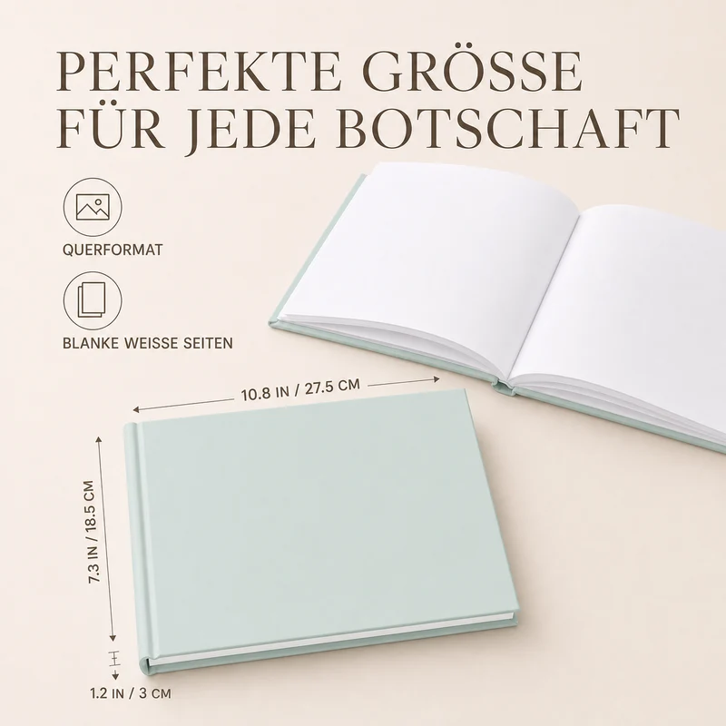 Gästebuch Classic mit Prägung, Format 24.3x18.4 cm, 1 Stück
