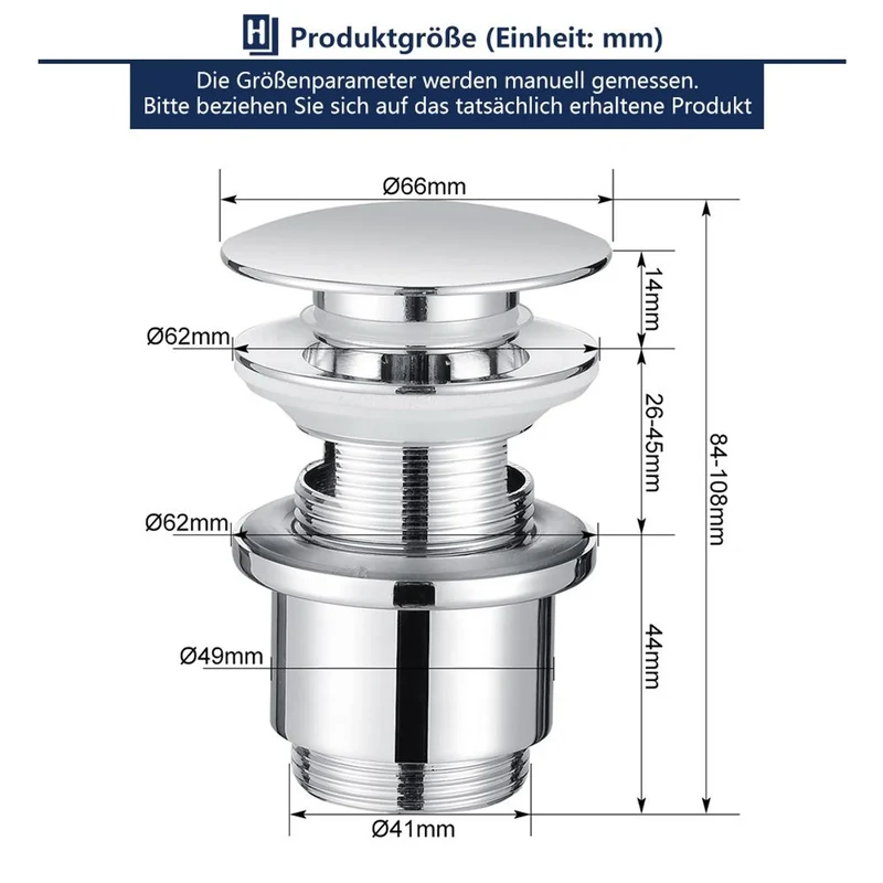 Homelody Wasserhahn Bad+ Chrom Universal Ablaufgarnitur Pop-Up Ventil 1 1/4 Zoll Waschtischarmatur Mischbatterie Hoch mit 360° Drehbar Auslauf SUS304