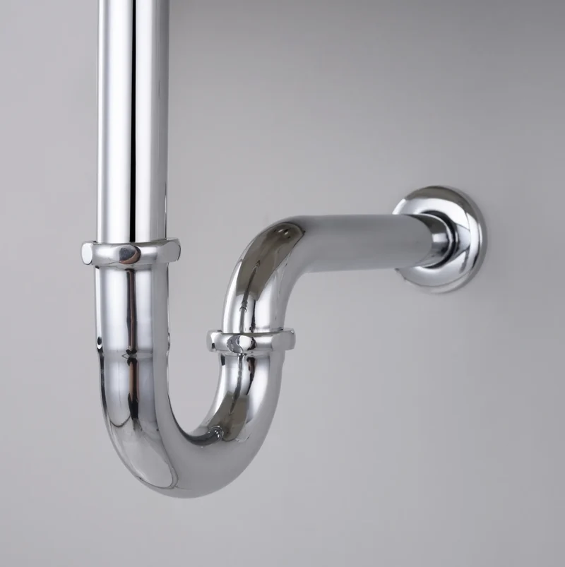 Homelody Bad Chrom Einhebelmischer Badezimmer Waschtischarmatur Mischbatterie mit Universal Röhrengeruchverschluss Siphon für Waschbecken Waschtisch