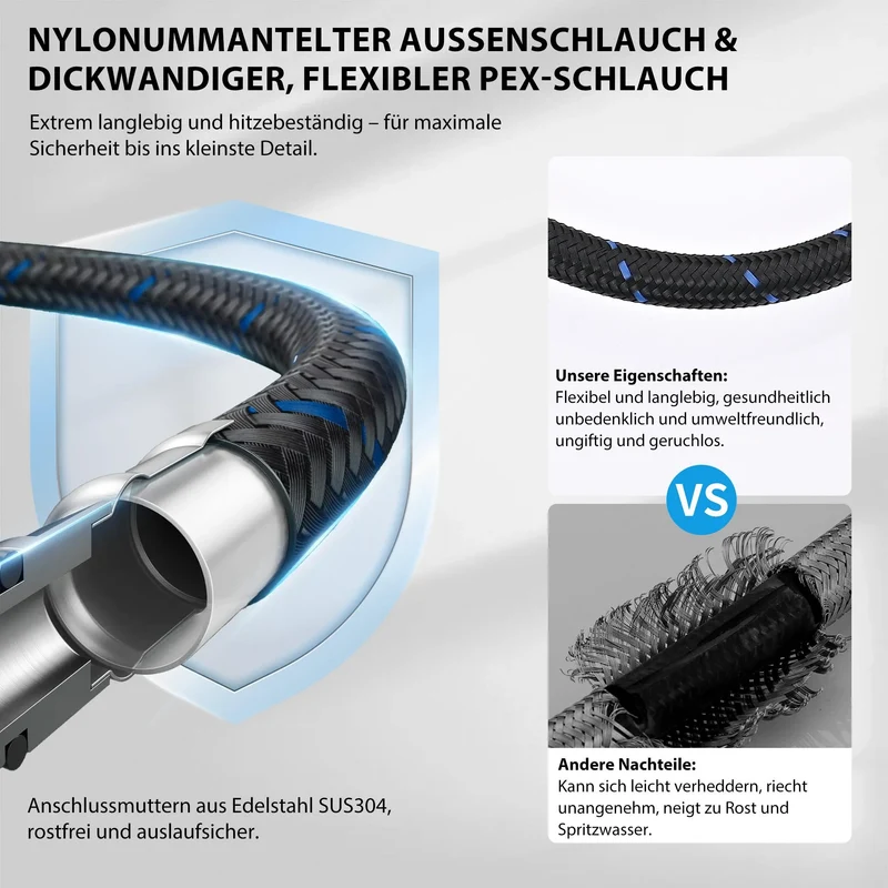Homelody Wasserhahn Bad Chrom Einhebelmischer mit Siphon Pop Up Ablaufgarnitur Überlauf Röhrensiphon, Amatur Bad Waschbecken Chrom mit Abfluss