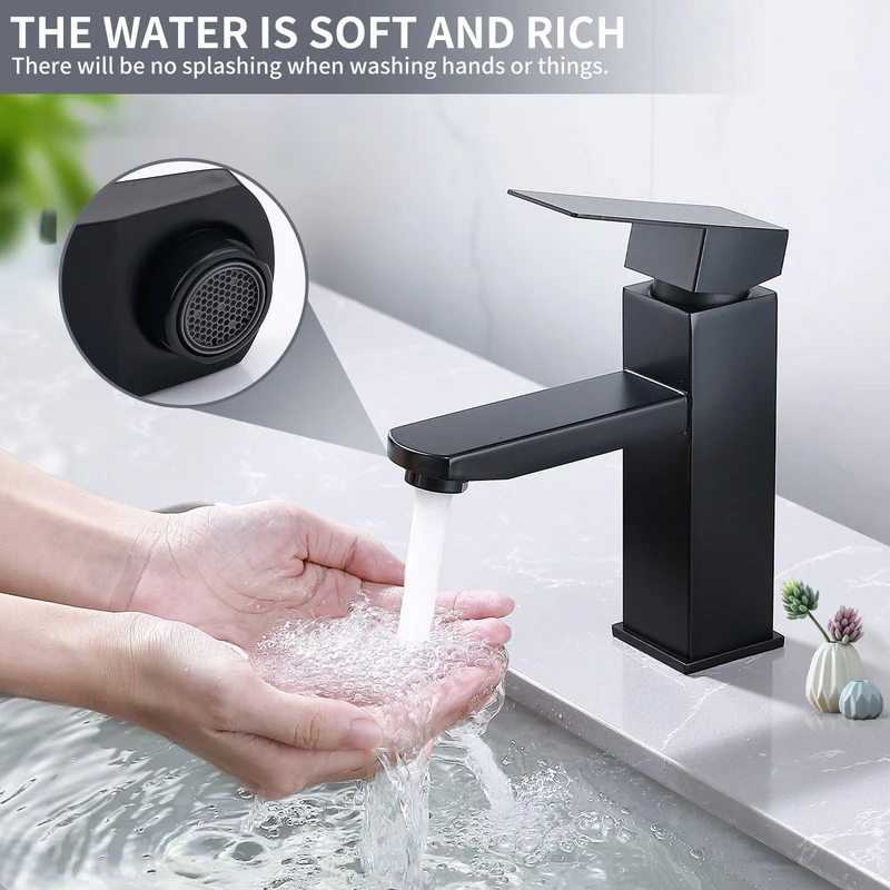 Waschtischarmatur mit Pop-Up Ablaufventil und Universal Siphon, mit Ablaufgarnitu