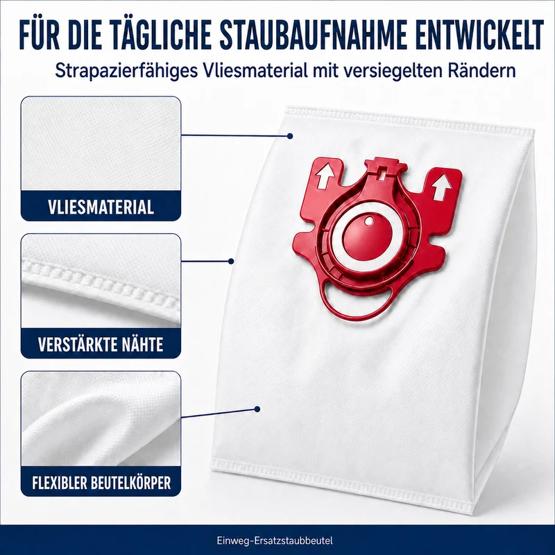 Geeignet für Staubsaugerbeutel-Sets der Miele GN-Serie, kompatibel mit den Serien Complete C1/C2/C3 und Classic C1 S