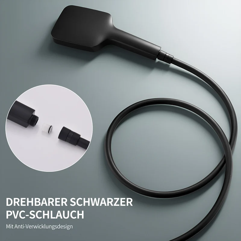 Homelody Duschsystem mit Thermostat und Glasablage in Chrom,Brausegarnitur