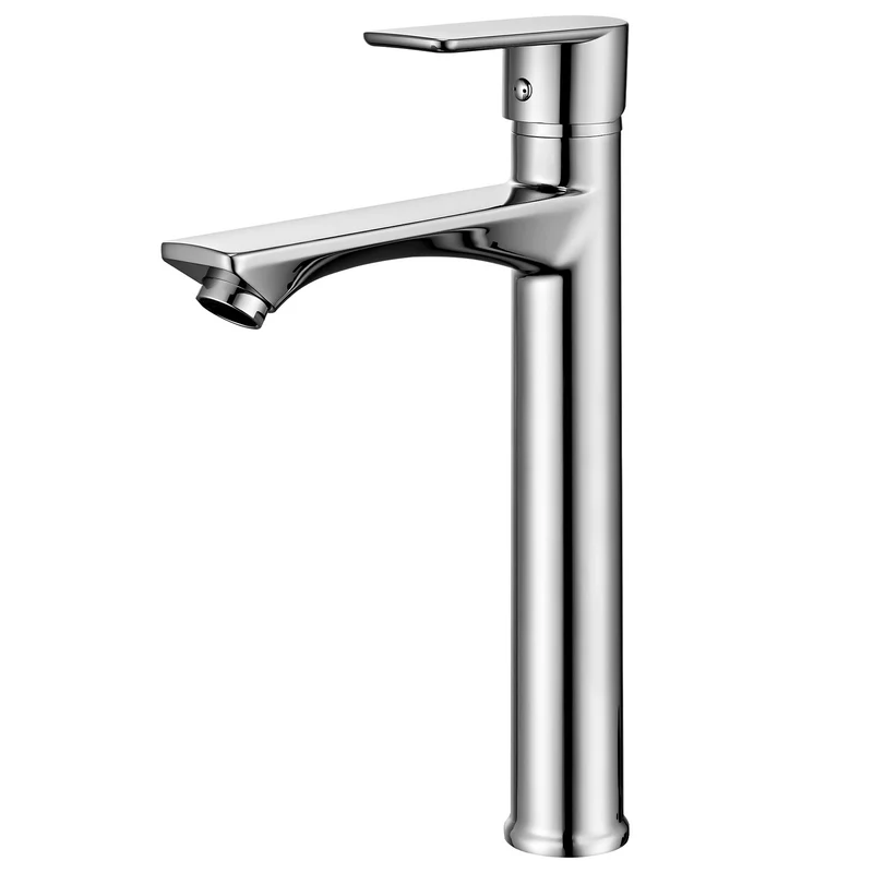 Homelody Waschtischarmatur Einhebelmischer Bad Wasserhahn Mischbatterie Armatur Waschbecken, Keramikkartusche, Perlator, 3/8 Anschluss, Chrom