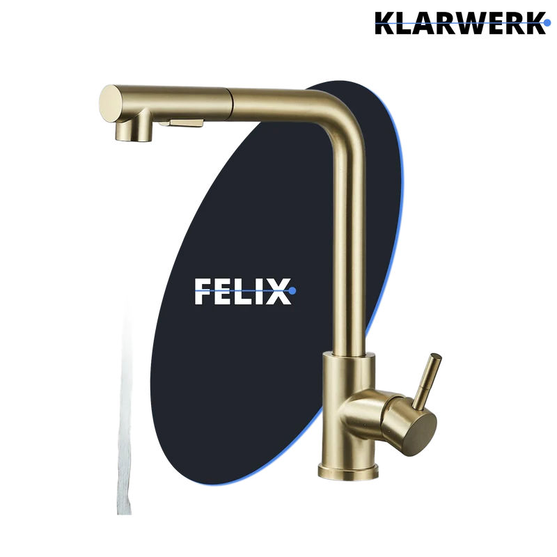 Ausziehbare Küchenarmatur "Felix" - Gold