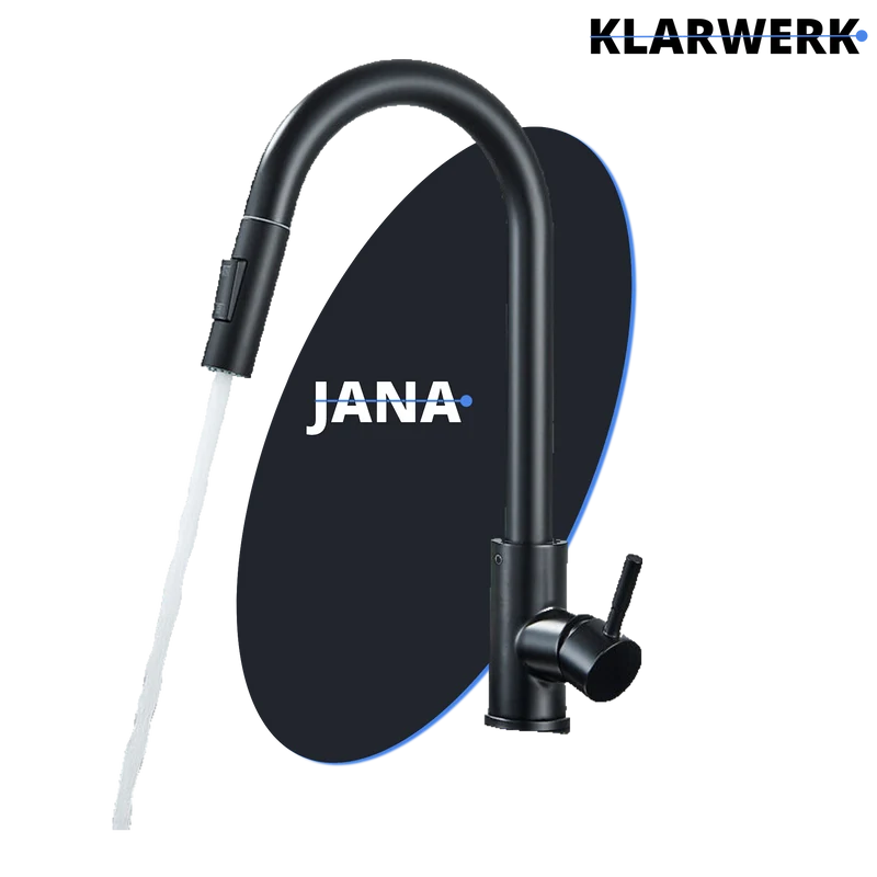 Ausziehbare Küchenarmatur "Jana" - Schwarz