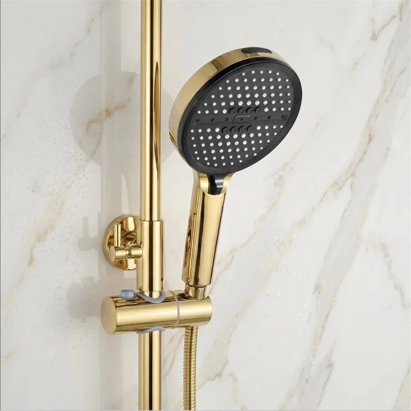 Duschgarnitur Vision – Gold mit Regendusche