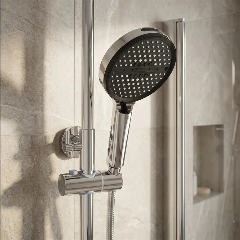 Duschgarnitur Vision Chrom mit Regendusche