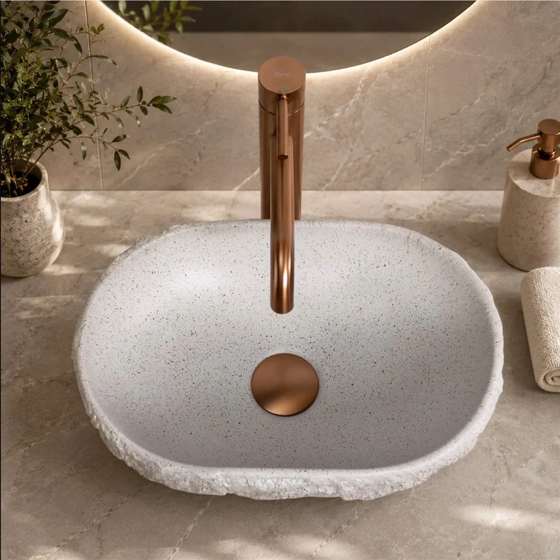 Aufsatzwaschbecken Evora Greige 38x25,5cm