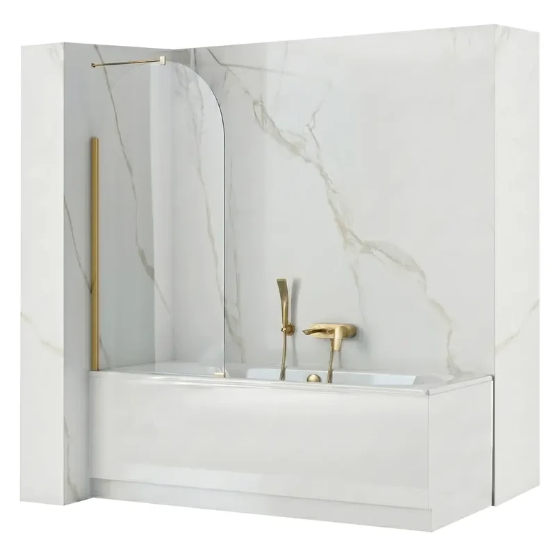 Badewannenaufsatz Travis Gold Matt 80cm