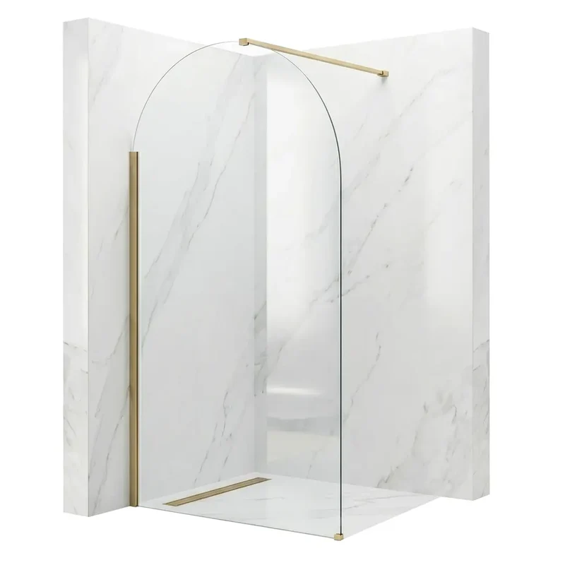 Walk-In Duschwand Heaven Gold Matt 90-120 cm