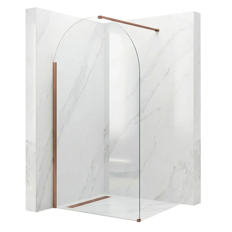 Walk-In Duschwand Heaven Kupfer Matt 90-120 cm