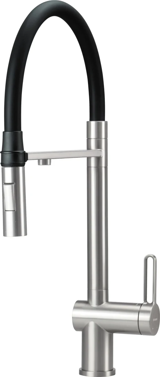 DEANTE Magnetic Küchenarmatur mit flexiblem Auslauf und Wasserfilteranschluss // gebürsteter Stahl // BRM-F75M