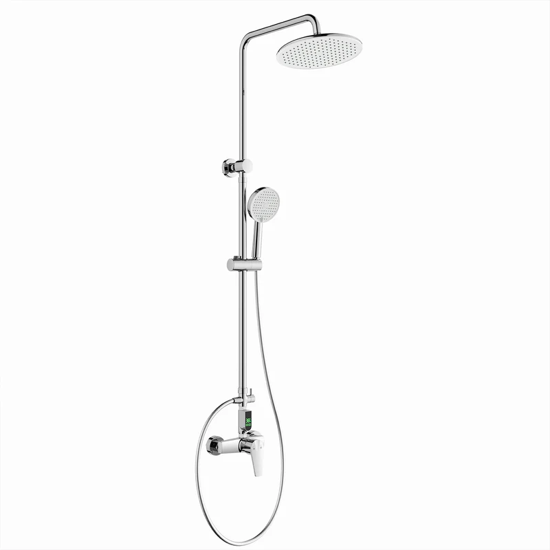 Homelody Duschsystem mit LED-Display, 10-Zoll Regendusche Chrom