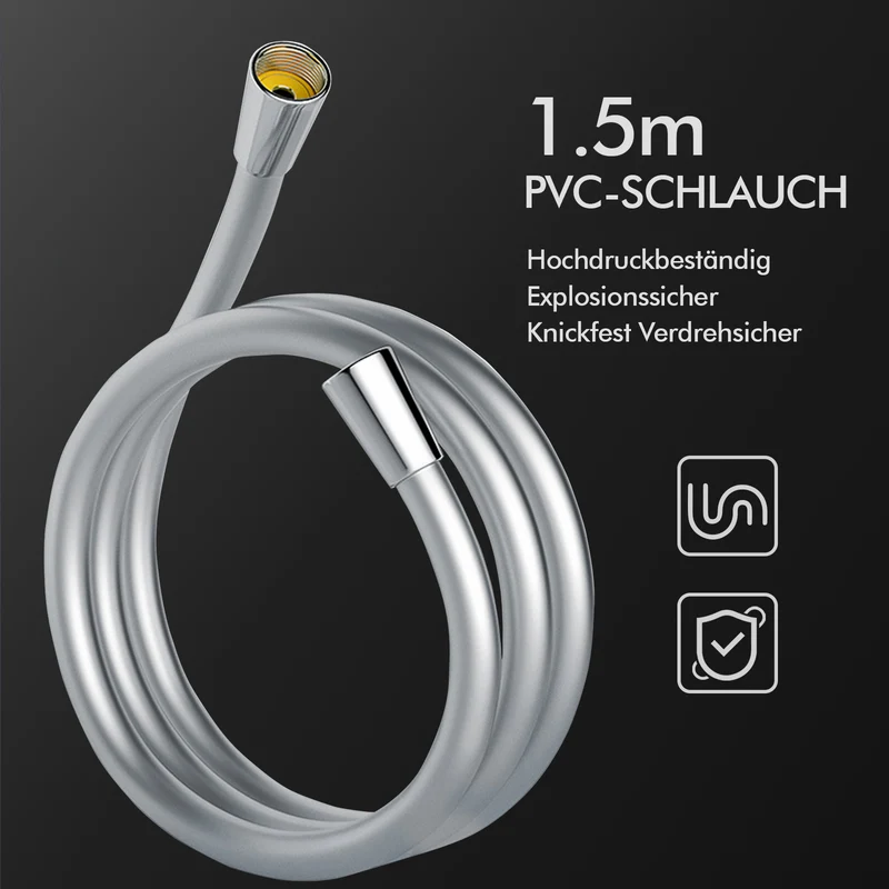 Homelody Duschsystem mit LED-Display, 10-Zoll Regendusche Chrom