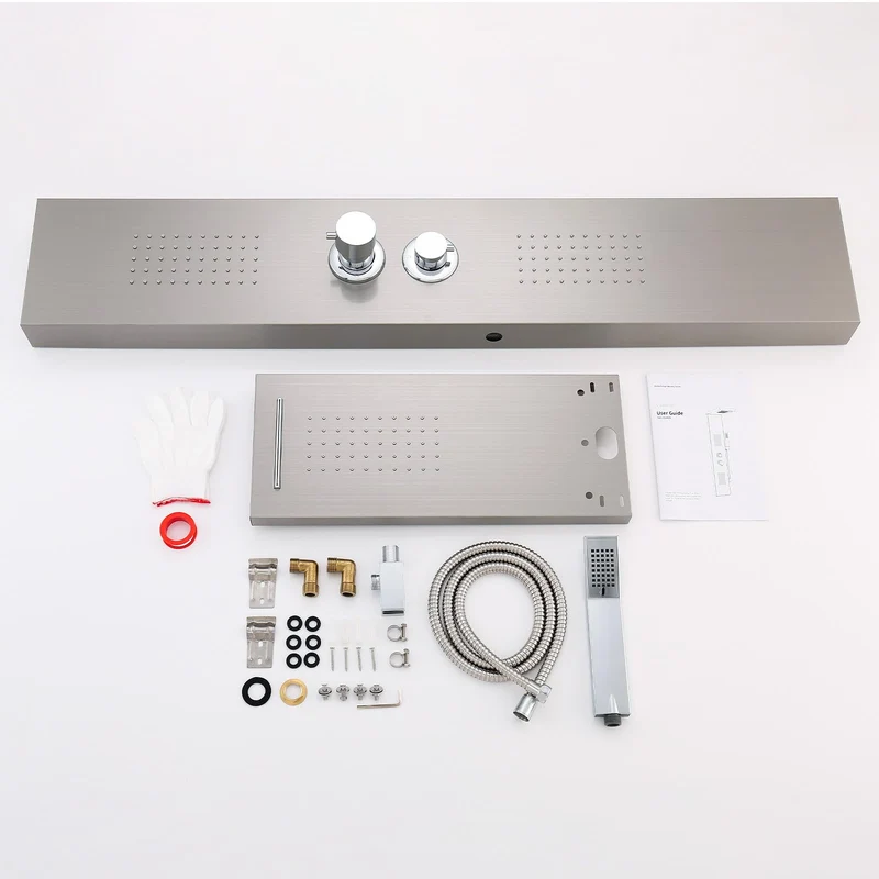 HOMELODY Duschpaneel, 4-Funktion Duscharmatur Komplettset mit Duscharmatur
