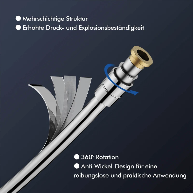 Homelody Duschsystem Chrom, Dusche Komplett mit Lagerregal