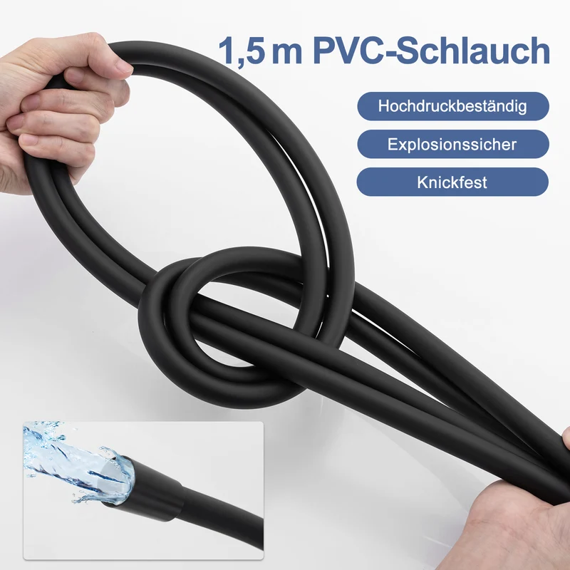Homelody Duschsystem mit Thermostat Regendusche eckig höhe Duscharmatur